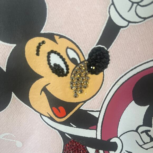 Disney 100 Mickey Mouse Club Varsity Jacket Women’s Small Pink Gray Letterman - Picture 12 of 16